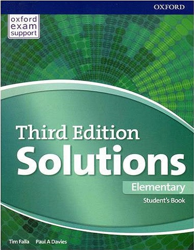 کتاب سولوشن المنتری ویرایش سوم Solutions Elementary 3rd Edition (کتاب دانش آموز کتاب کار و فایل صوتی)